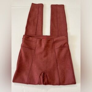 Spanx Faux Suede Pink Leggings Size Small